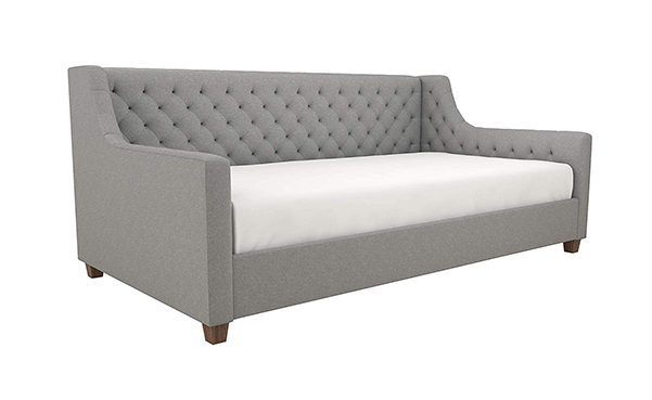 DHP Jordyn Daybed with Sofa Bed Twin Grey Linen