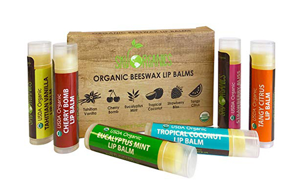 Sky Organics Organic Lip Balm, 6 Pack
