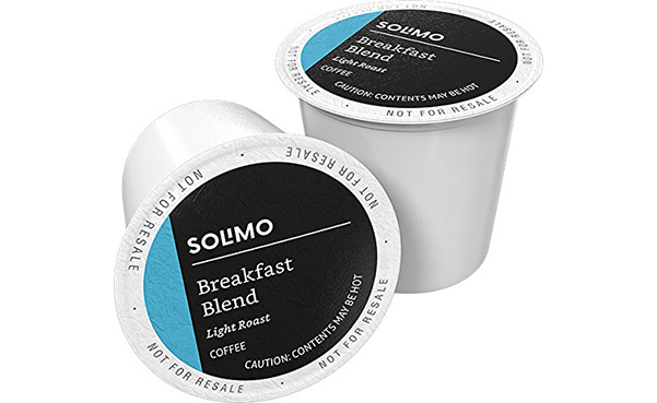 Solimo Light Roast Coffee K-Cup Pods, 100 Count