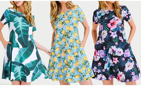 Style Clad Women's Printed Flare Dress