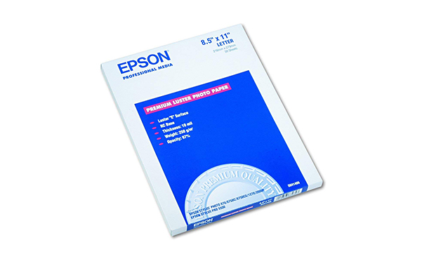 Epson Premium Letter Photo Paper, 50 Sheets