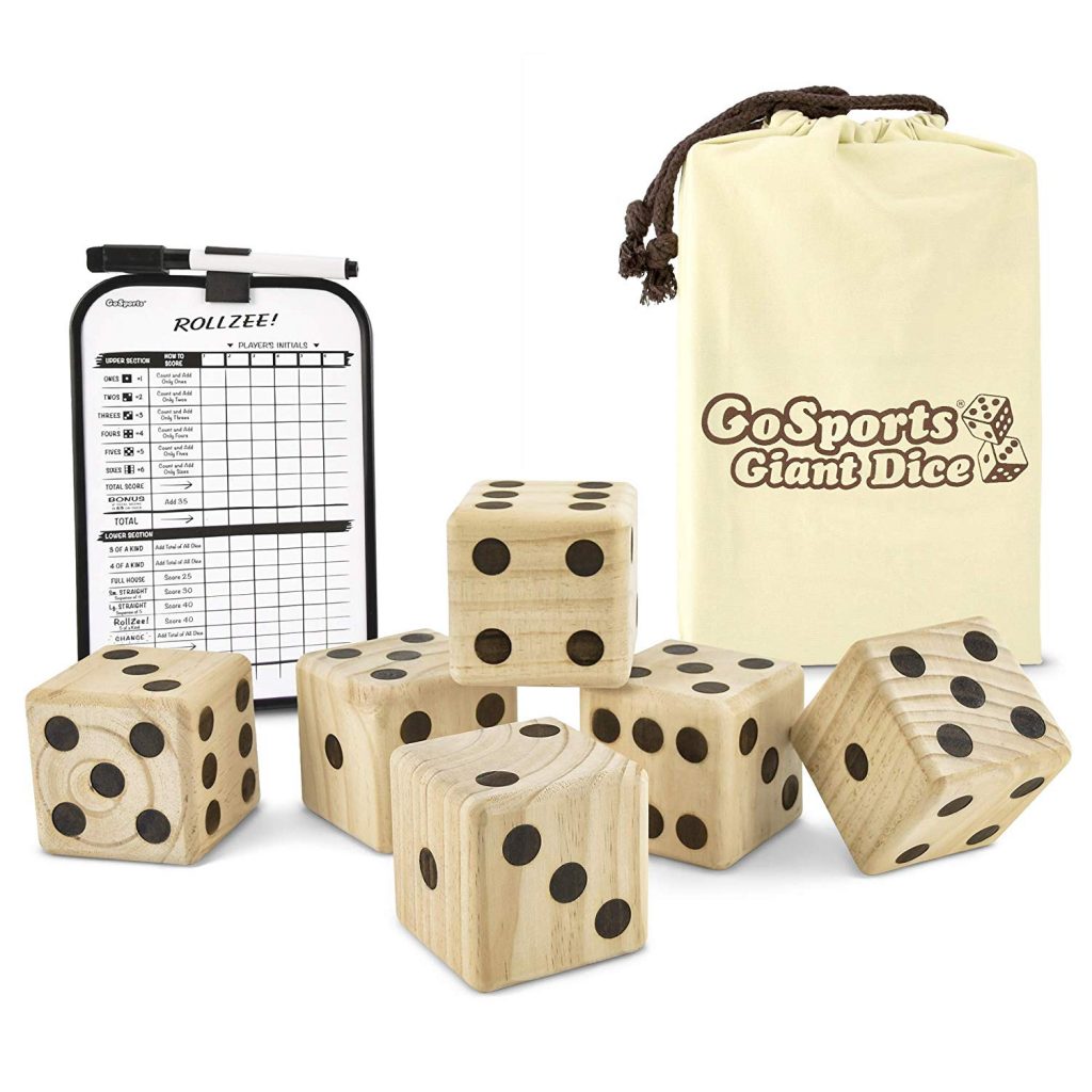 GoSports Giant Wooden Playing Dice Set