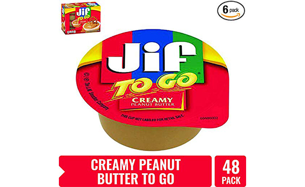 Jif To Go Creamy Peanut Butter, 48 Total Cups