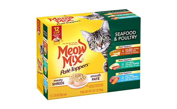 Meow Mix Pate Toppers Seafood and Poultry Wet Cat Food