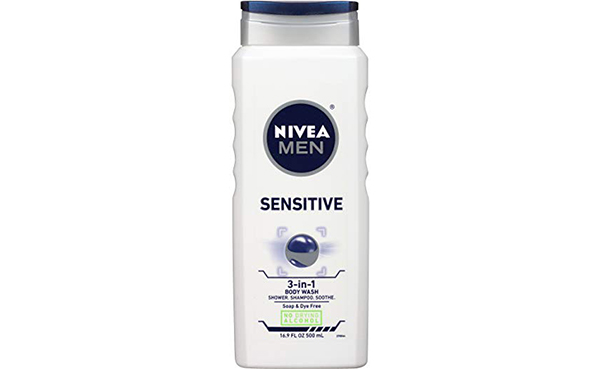 NIVEA Men Sensitive 3-in-1 Body Wash, Pack of 3