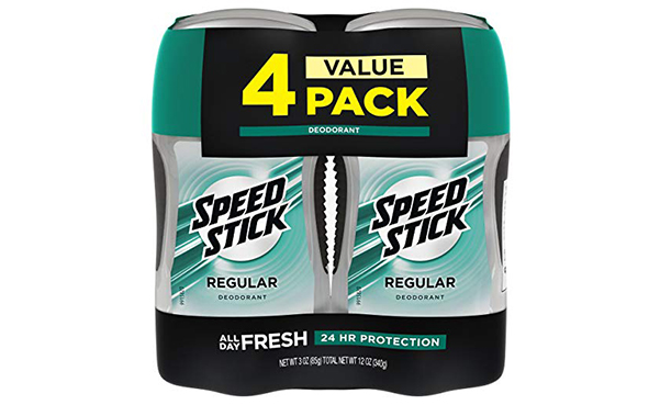 Speed Stick Deodorant for Men Regular, 4 Pack