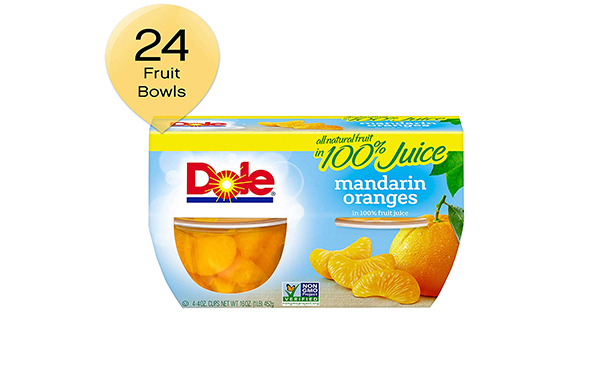 Dole Fruit Bowls Mandarin Oranges, Pack of 6