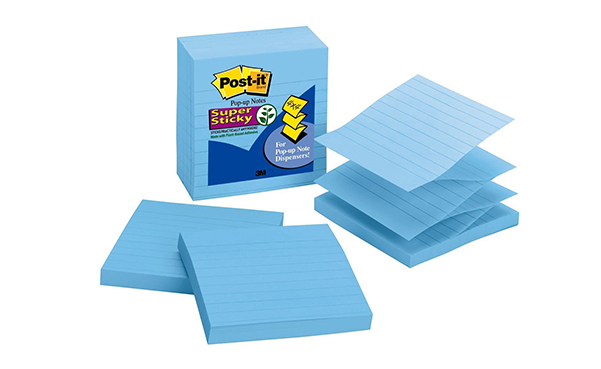 Post-it Super Sticky Lined Pop-up Notes, 5 Pads/Pack