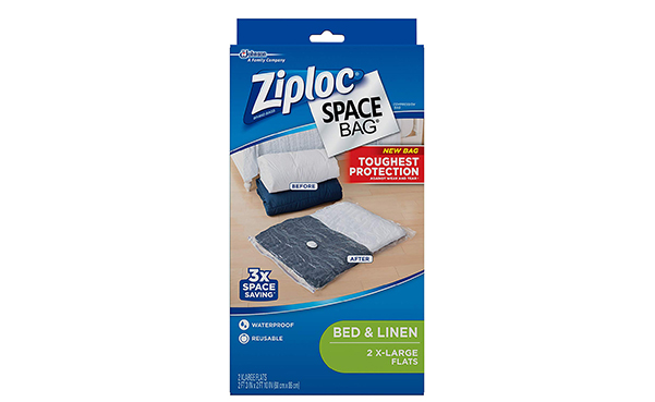 Ziploc Space Bag, XL Flat Bag, 2 Count