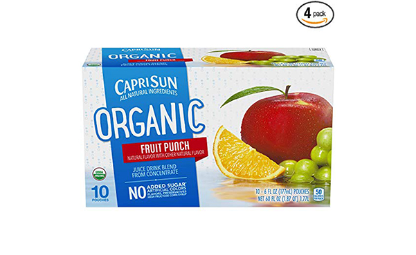 Capri Sun Organic Fruit Punch Juice Drink, 4 Pack