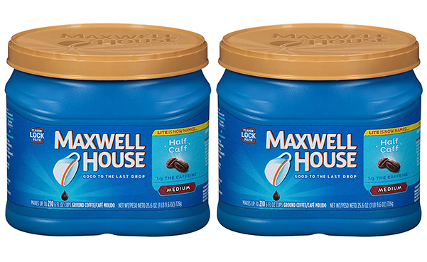 Maxwell House Half Caff Ground Coffee, Pack of 2