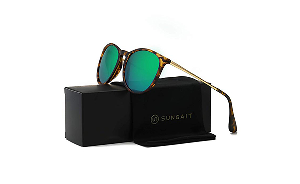 SUNGAIT Vintage Round Sunglasses for Women