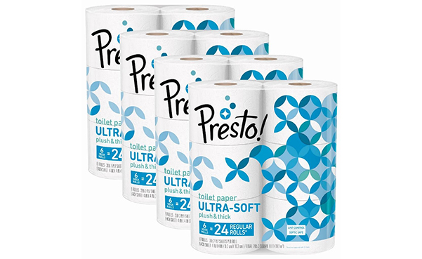 Amazon Brand - Presto! Ultra-Soft Toilet Paper, 24 Count