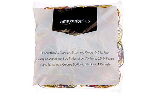 AmazonBasics Assorted Size and Color Rubber Bands
