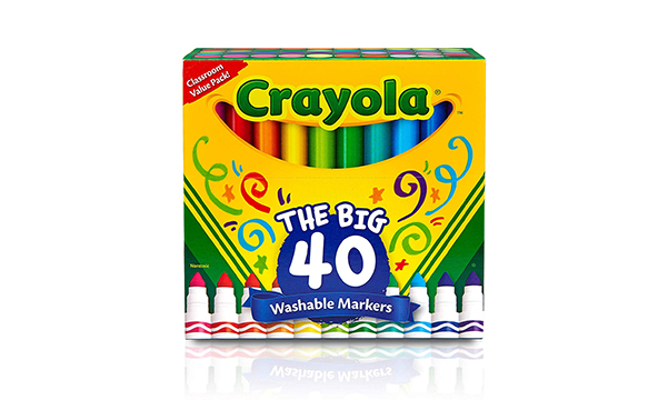 Crayola Washable Broad Line Markers, 40 Colors