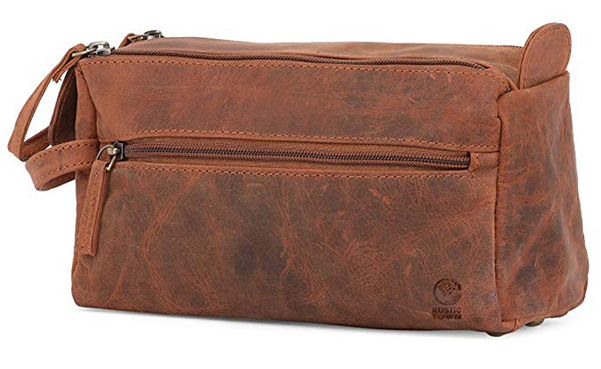 Rustic Town Buffalo Leather Toiletry Bag