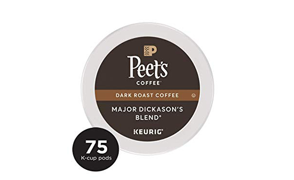 Peet's Coffee Dark Roast K-Cup Pods, 75 Count