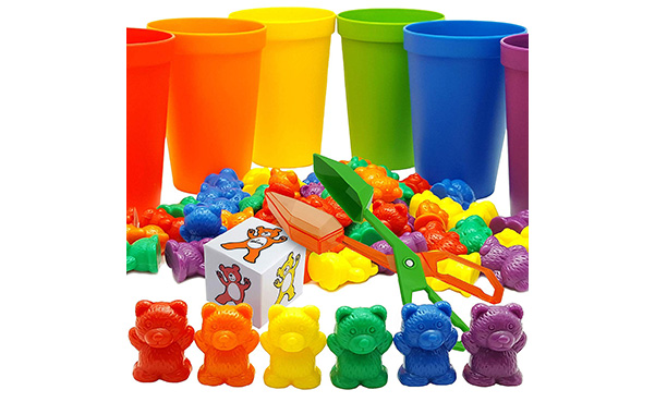 Skoolzy Rainbow Counting Bears with Sorting Cups