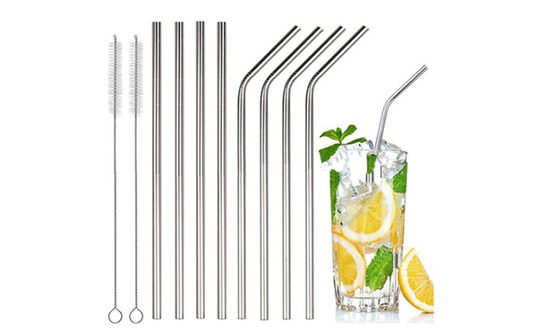 Stainless Steel Drinking Straws with Brush