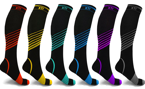 XTF Ultra Compression Socks, 6-Pack