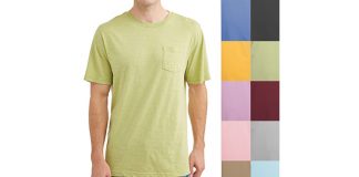 100% Cotton Crew T-Shirt With Pocket