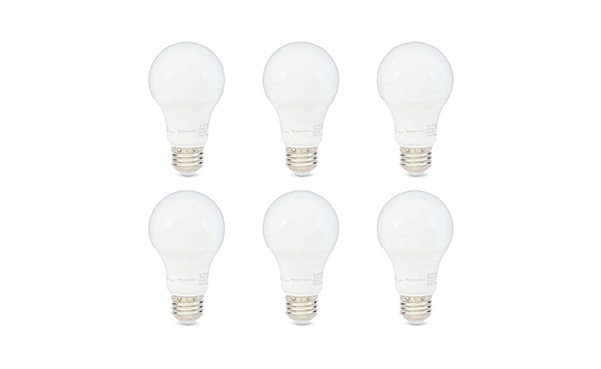 AmazonBasics A19 LED Light Bulb, 6-Pack