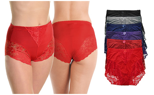 Angelina High-Waist Lace-Decorated Briefs