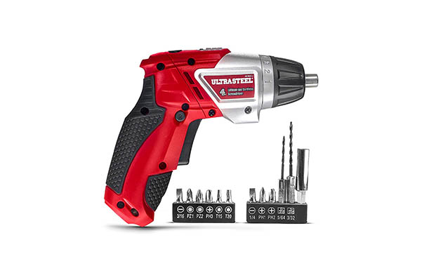 ULTRA STEEL Cordless Rechargeable Dual-Position Screwdriver