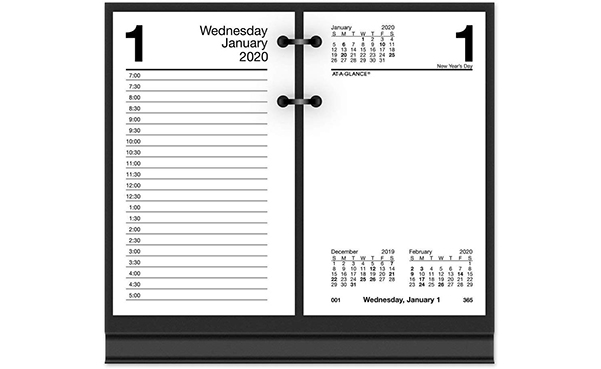 AT-A-GLANCE 2020 Daily Desk Calendar Refill