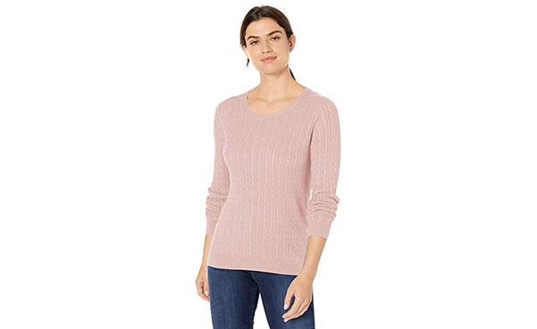 Amazon Essentials Women's Cable Crewneck Sweater