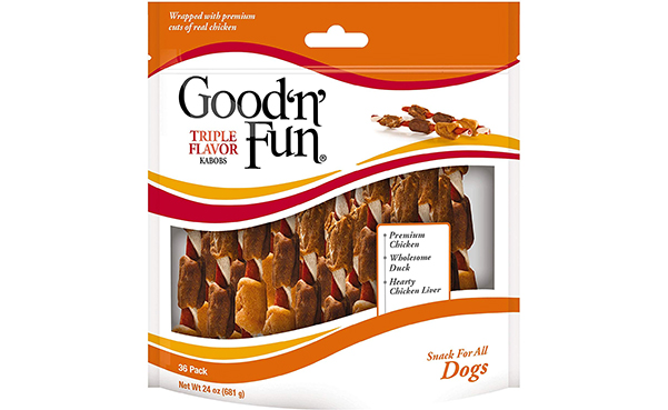 Good'N'Fun Triple Flavored Rawhide Kabobs for Dogs