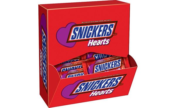 SNICKERS Valentine's Chocolate Heart Candy Bars