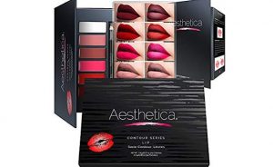 Aesthetica Matte Lip Contour Kit - Lipstick Palette Set Includes 6 Lip Colors, 4 Lip Liners, Lip Brush and Instructions
