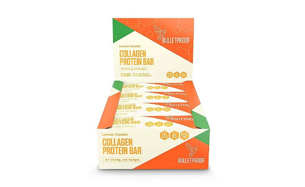 Bulletproof Bars Collagen Protein, Perfect Snack for Keto Diet, Paleo, Gluten-Free, for Men, Women, and Kids (Lemon Cookie)