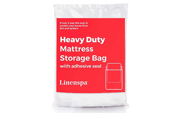 Linenspa Heavy Duty Mattress Storage Bag with Double Adhesive Closure, Queen