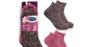 2 Pairs Dr. Scholl’s Low Cut Spa Socks – Lavender & Vitamin E