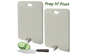 2 Self-Standing 10"x14" Cutting Boards - Saves Space, Dries Fast