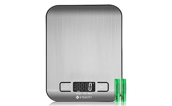 Etekcity Food Digital Kitchen Scale Weight Grams and Oz for Baking and Cooking, 0.67.35.7 in, Stainless Steel(Upgraded)