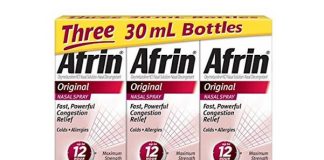 Afrin Nasal Spray Original - 1 oz, Pack of 3