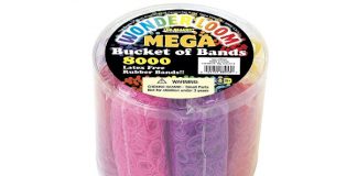 The Beadery Mega Bucket of Bands, 8000Piece, Neon Multi