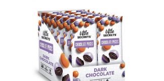 Little Secrets Chocolate Pieces, Dark Chocolate Flavor, All Natural, Non-GMO, Fair Trade Certified, Gourmet Dark Chocolate Candy, No Artificial Dyes, Healthy Treats (12 Snack Packs)