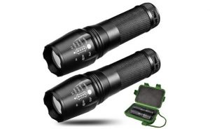 ARMY GEAR Elite 800 Lumen Tactical Flashlight Set with Carrying Case