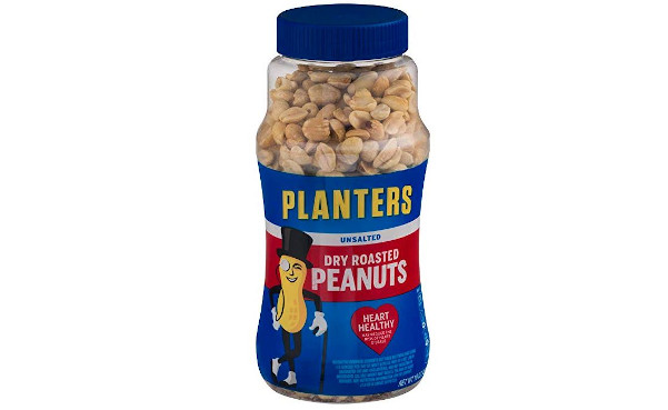 Planters Unsalted Dry Roasted Peanuts, 16 Ounce (4 Pack)