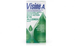 Visine -A Eye Allergy Relief, Antihistamine & Redness Reliever Eye Drops, 2 Pack