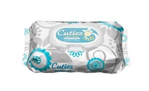 Cuties Baby Wipes, Unscented, 72 Count Soft-Pack (Pack of 12)