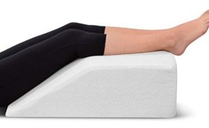 Leg Elevation Pillow - with Memory Foam Top, High-Density Leg Rest Elevating Foam Wedge- Relieves Leg Pain, Hip and Knee Pain, Improves Blood Circulation, Reduces Swelling - Breathable, Washable Cover