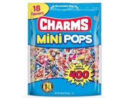 Tootsie Roll Charms Mini Pops 18 Assorted Lollipop Flavors with Resealable Bag (400 Count) Peanut Free, Gluten Free