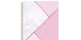 2020 Planner - Weekly & Monthly Planner with Marked Tabs, 8.5" x 11", Thick Paper + Contacts + Calendar + Holidays, Jan. - Dec. 2020, Twin-Wire Binding - Pink Marble
