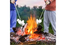 Campfire Roasting Stick - Extendable Marshmallow / Hot Dog Fork