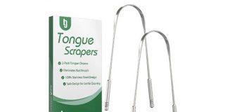 Tongue Scraper - Professional Stainless Steel Tongue Cleaner by Tweezer Guru - No Mold Buildup - Perfect Tool for Oral Hygiene - Eliminate Bad Breath with Your Very Own Tongue Sweeper Today (2-Pack)